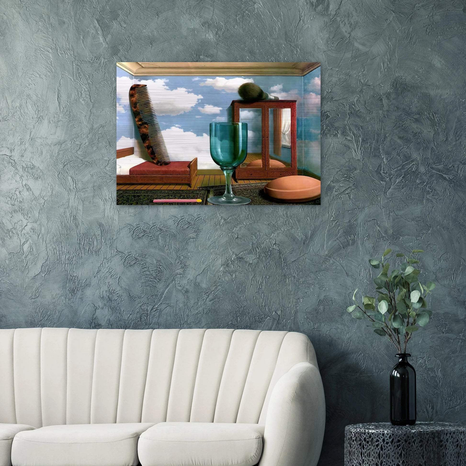 PERSONAL VALUES 1952 - Rene Magritte Brushed Aluminum Print - 70x100 cm / 28x40 inches | Rene Magritte Aluminum Print | Rene Magritte Prints
