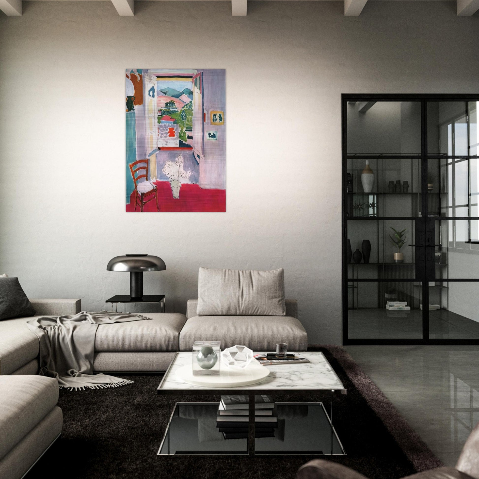 OPEN WINDOW AT COLLIOURE 1910 - Henri Matisse Brushed Aluminum Print - 70x100 cm / 28x40 inches | Henri Matisse Aluminum Print | Henri Matisse Prints