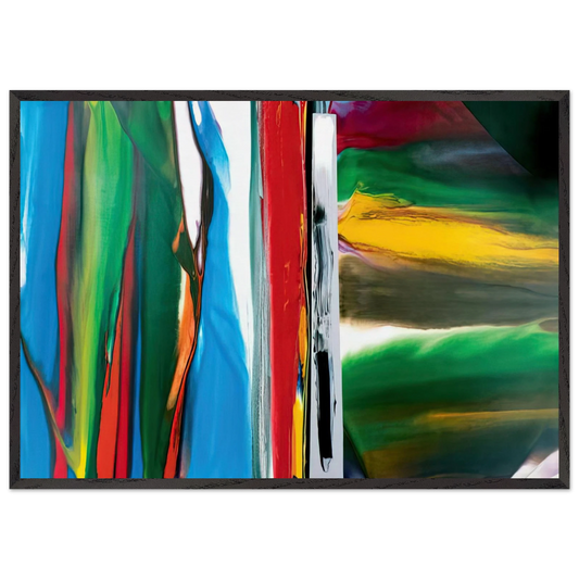Phenomena Astral Tundra - 1986 - Paul Jenkins 70x100 cm / 28x40 inches Framed Art Print – Black Wooden Frame