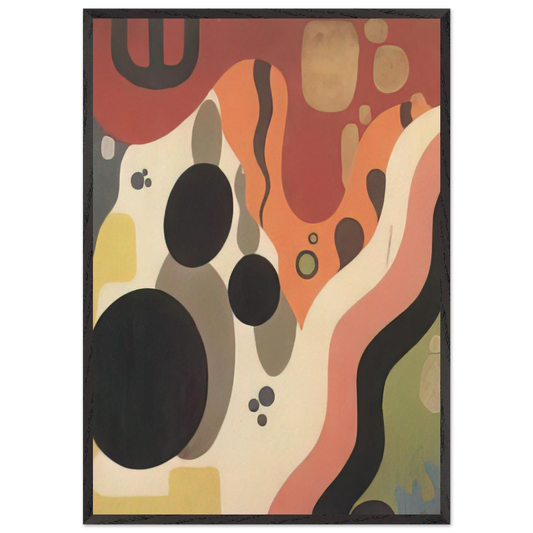Small table upper surface - 1920 - Julius Evola 70x100 cm / 28x40 inches Framed Art Print – Black Wooden Frame