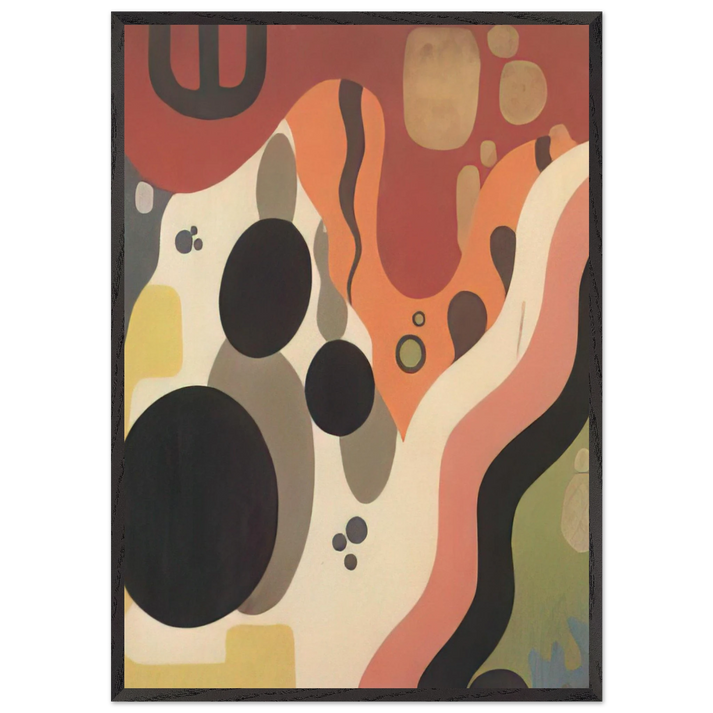 Small table upper surface - 1920 - Julius Evola 70x100 cm / 28x40 inches Framed Art Print – Black Wooden Frame