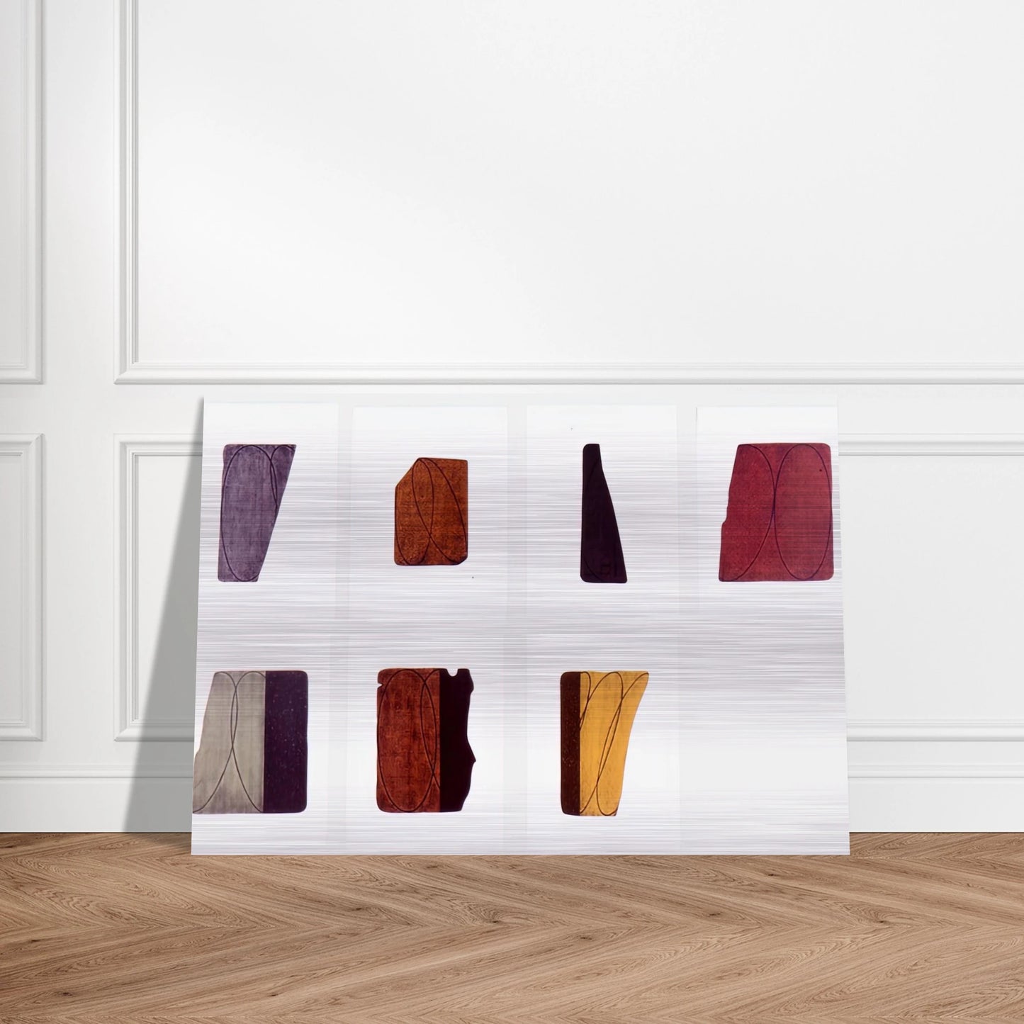 FRAGMENTS I VII 1998 - Robert Mangold Brushed Aluminum Print - 70x100 cm / 28x40 inches | Robert Mangold Aluminum Print | Robert Mangold Prints