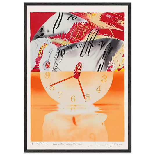 Hole in the Center of the Clock - James Rosenquist 70x100 cm / 28x40 inches Framed Art Print – Black Wooden Frame