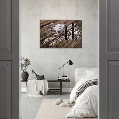 PUDDLE - MC Escher Brushed Aluminum Print - 70x100 cm / 28x40 inches | MC Escher Aluminum Print | MC Escher Prints