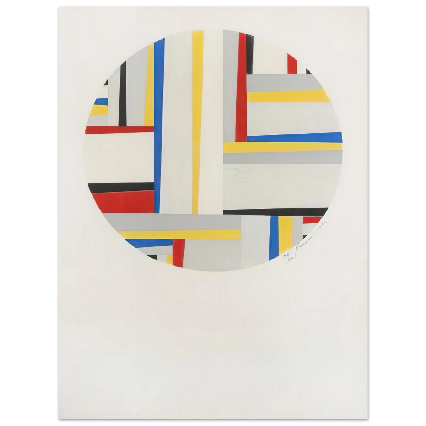 Fritz Glarner - Relational Painting, Tondo #49 - 1952  75x100 cm / 30x40inches Fine Art Poster