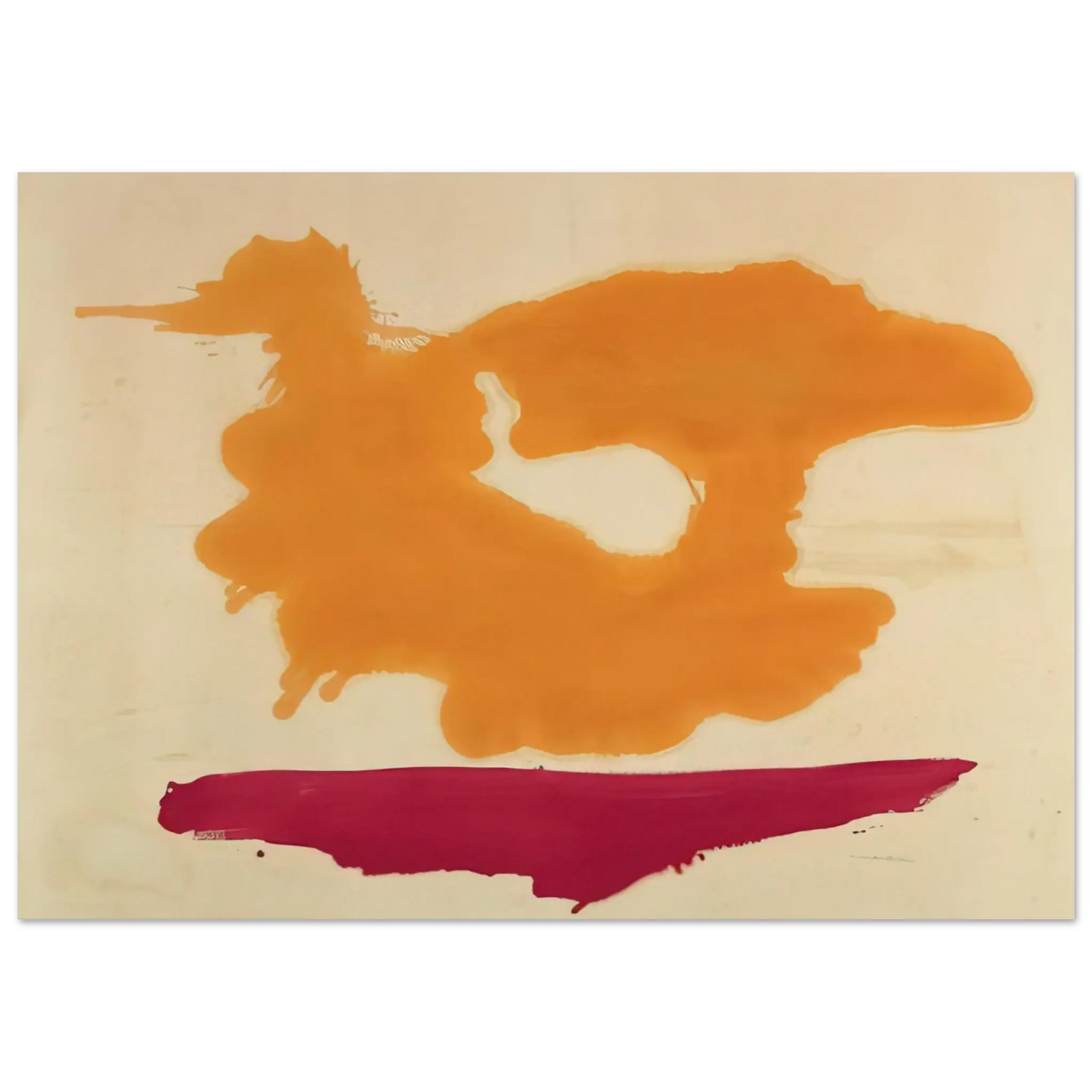 Helen Frankenthaler - Only Orange - 1963 Wall art - A3 (29.7 x 42  cm) - Fine Art Poster - -