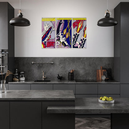 AS I OPENED FIRE 1964 - Roy Lichtenstein Acrylic Print - 70x100 cm / 28x40″ inches | Roy Lichtenstein Wall Art | Roy Lichtenstein Prints
