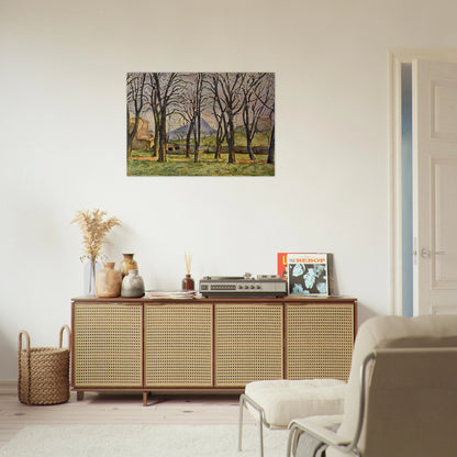 Chestnut Trees at the Jas de Bouffan - Paul Cézanne Brushed Aluminum Print - 70x100 cm / 28x40 inches | Paul Cézanne Aluminum Print | Paul Cézanne Prints