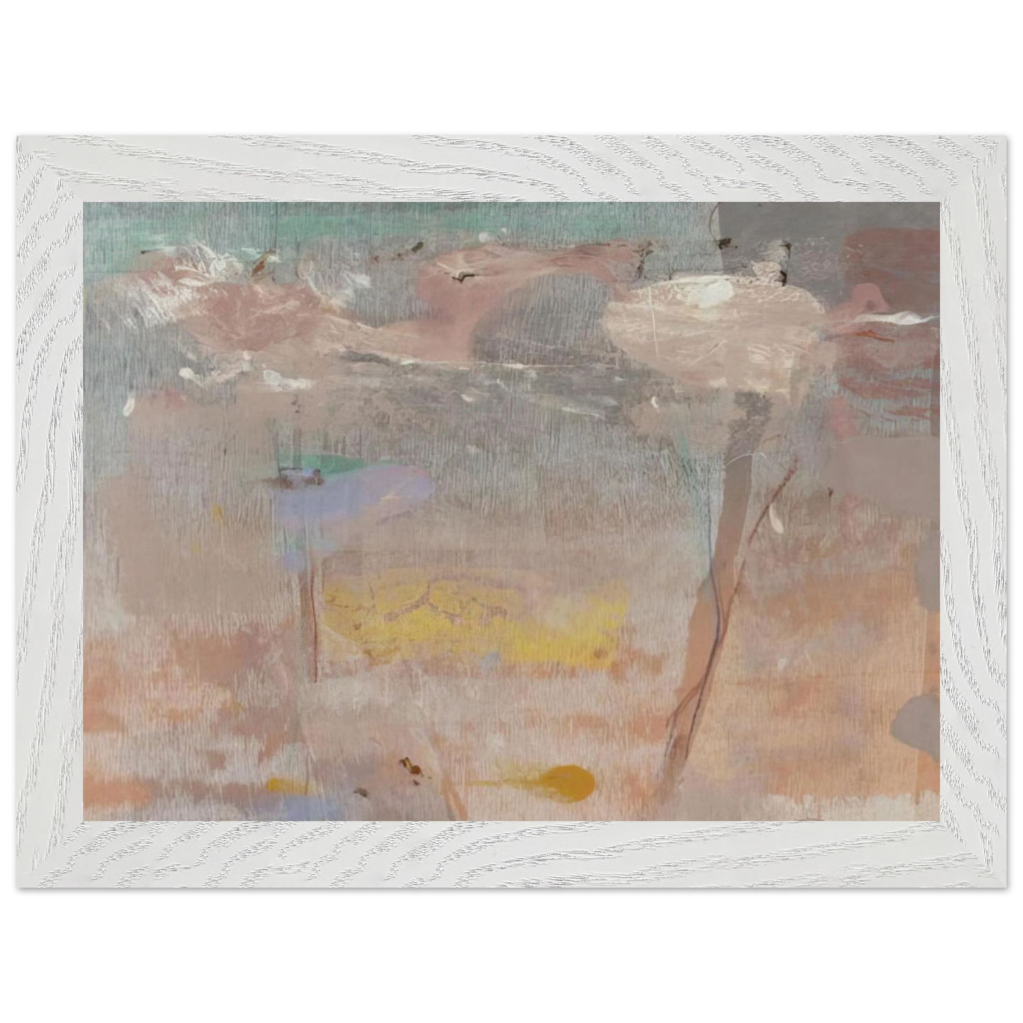 Helen Frankenthaler - Monotype I - 1981 Wall art - 20x25 cm / 8x10 inches - Premium Wooden Framed Poster With Fine Art Paper-canvas - Wood frame