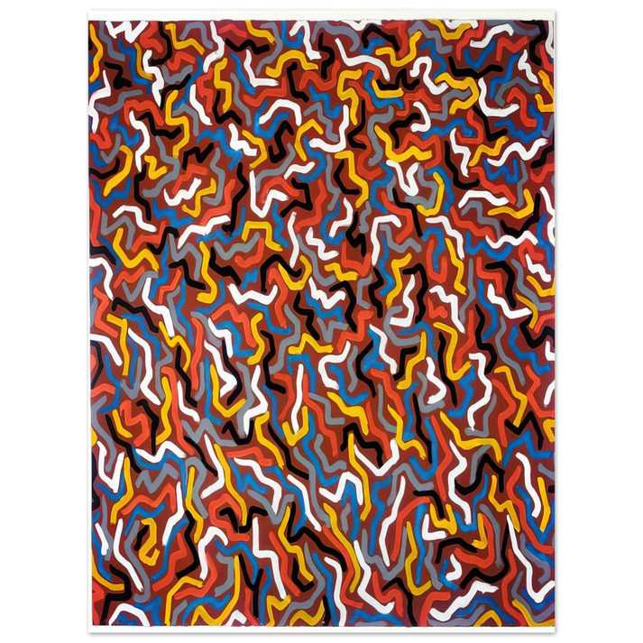 Sol LeWitt - Squiggles  75x100 cm / 30x40inches Fine Art Poster