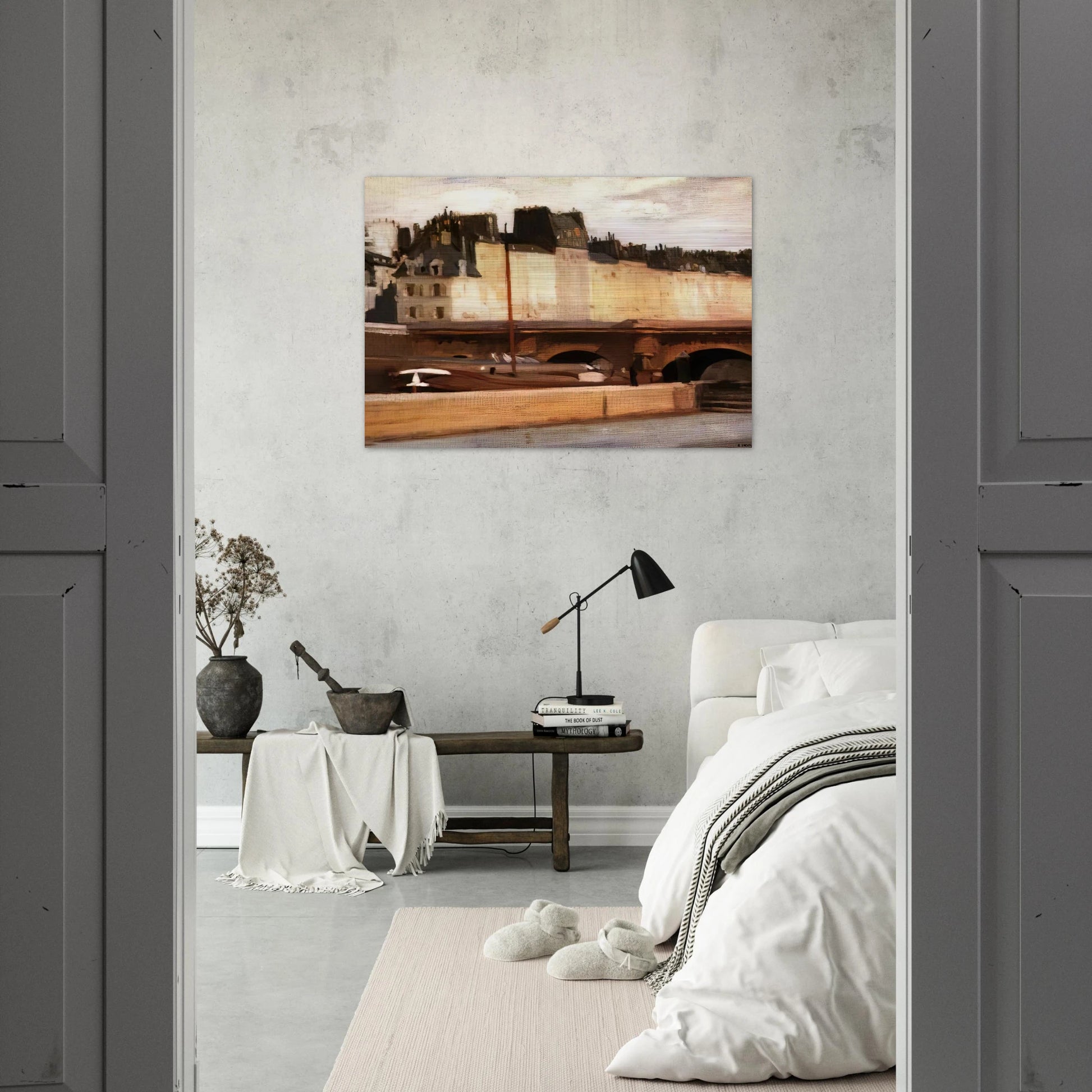 Écluse de la Monnaie - Edward Hopper Brushed Aluminum Print - 70x100 cm / 28x40 inches | Edward Hopper Aluminum Print | Edward Hopper Prints