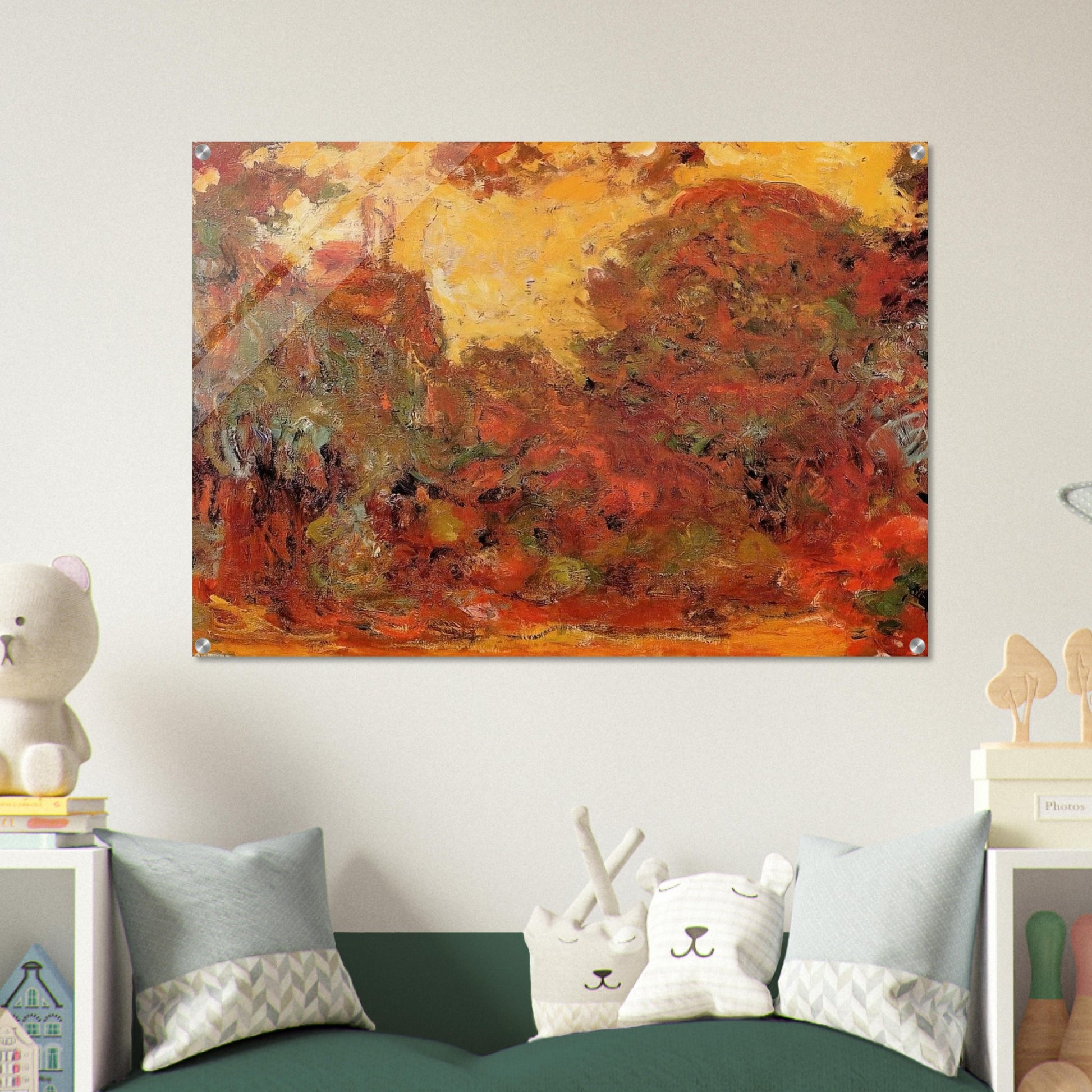 The House Seen from the Rose Garden - claude monet Acrylic Print - 70x100 cm / 28x40″ inches | claude monet Wall Art | claude monet Prints