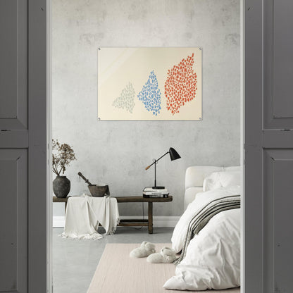 Red, Blue and Grey - Post-Painterly Abstraction - Robert Goodnough Acrylic Print - 70x100 cm / 28x40″ inches