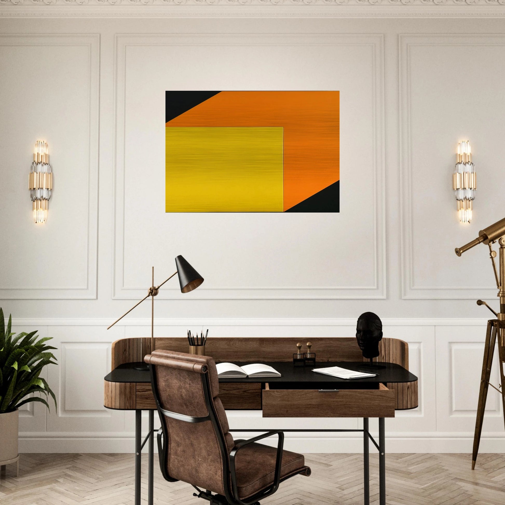 Yellow Orange - Ellsworth Kelly Brushed Aluminum Print - 70x100 cm / 28x40 inches | Ellsworth Kelly Aluminum Print | Ellsworth Kelly Prints