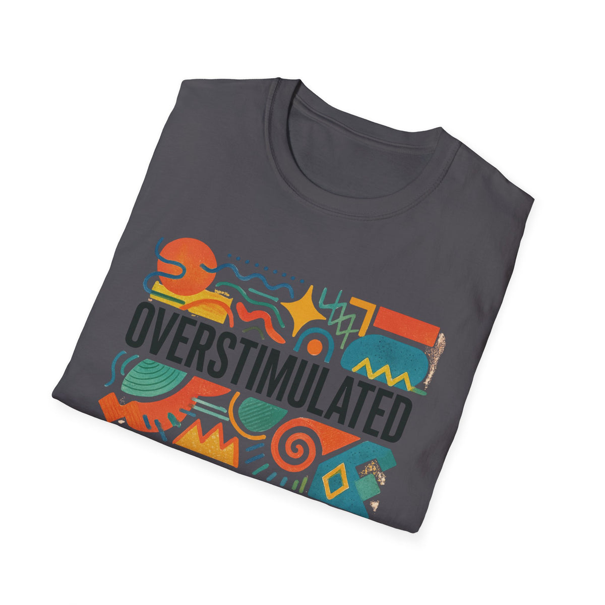 T-shirt "Maman surstimulée" | T-shirt drôle "Maman fatiguée" | Vêtement weirdcore | T-shirt humour Gen Z | T-shirt "Épuisée mais esthétique"