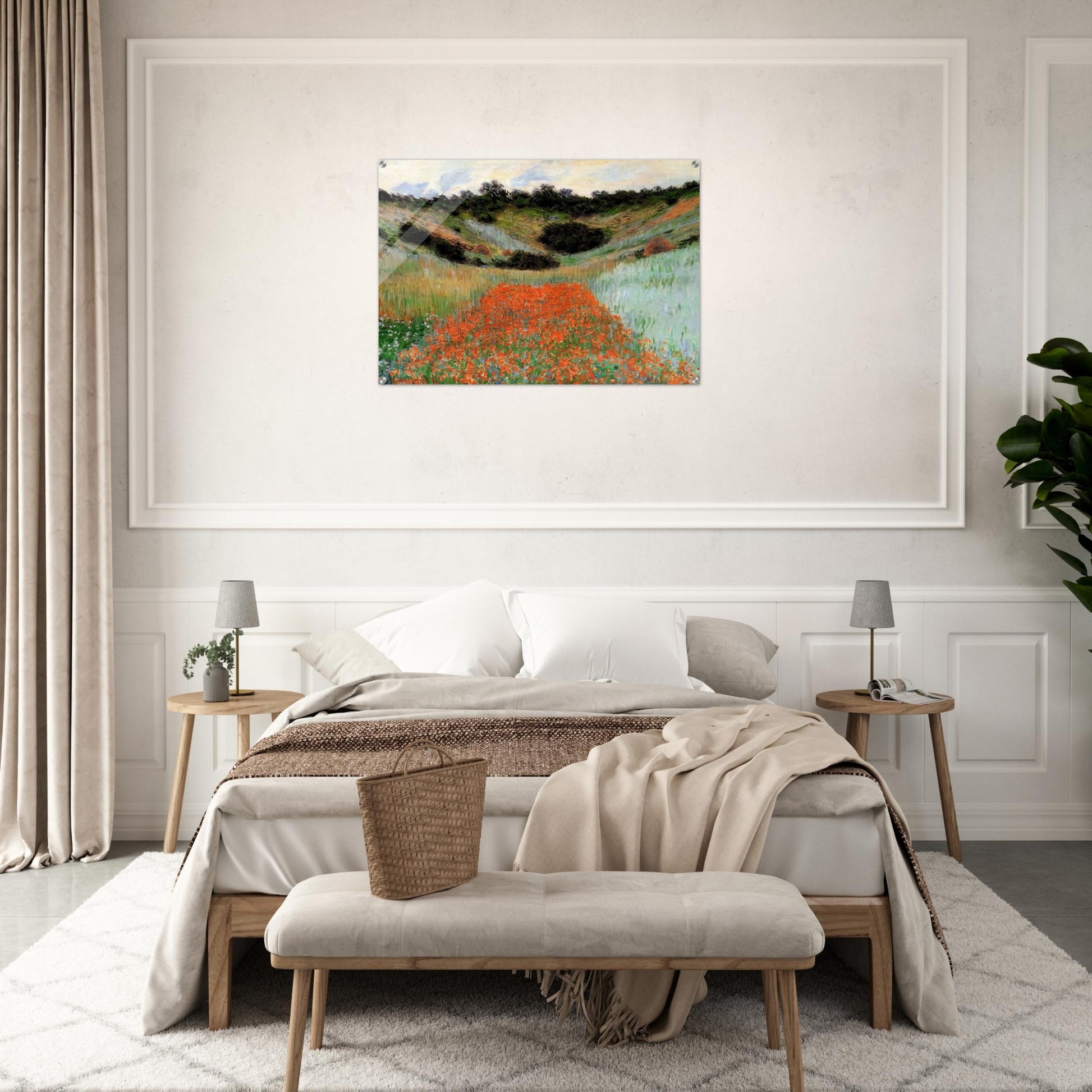 Poppy Field in a Hollow near Giverny - claude monet Acrylic Print - 70x100 cm / 28x40″ inches