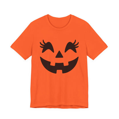 Masque de citrouille Jack O'Lantern Cils Halloween Femmes Filles T-Shirt