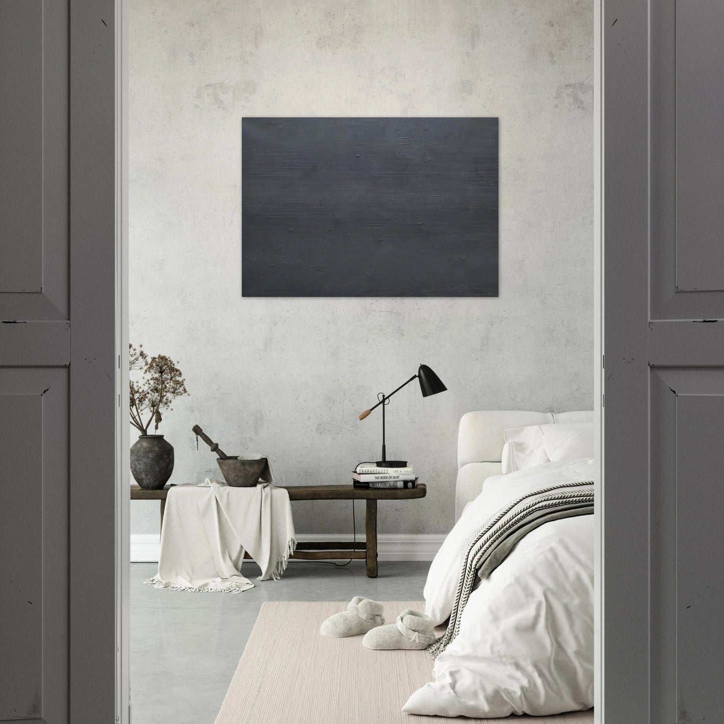 TOWNSCAPE M8 GREY 1968 - Gerhard Richter Brushed Aluminum Print - 70x100 cm / 28x40 inches | Gerhard Richter Aluminum Print | Gerhard Richter Prints