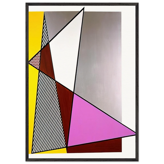 IMPERFECT PAINTING 1986 - Roy Lichtenstein 70x100 cm / 28x40 inches Framed Art Print – Black Wooden Frame