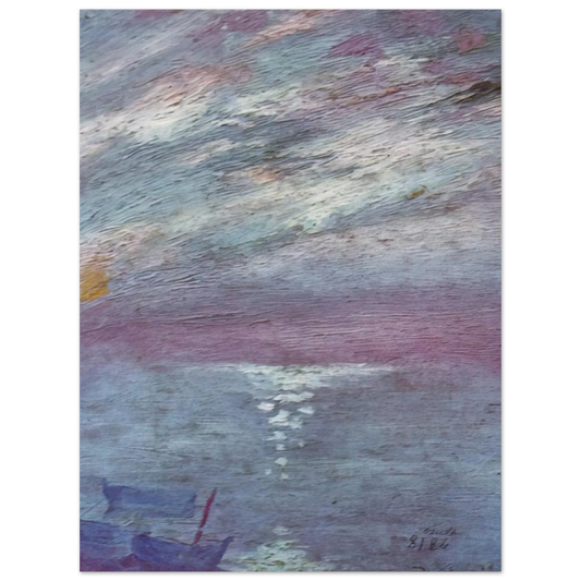 Salvador Dali - MOONLIGHT OVER THE BAY AT CADAQUES  75x100 cm / 30x40inches Fine Art Poster