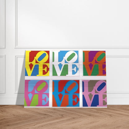 The Garden of Love - Robert Indiana Brushed Aluminum Print - 70x100 cm / 28x40 inches | Robert Indiana Aluminum Print | Robert Indiana Prints