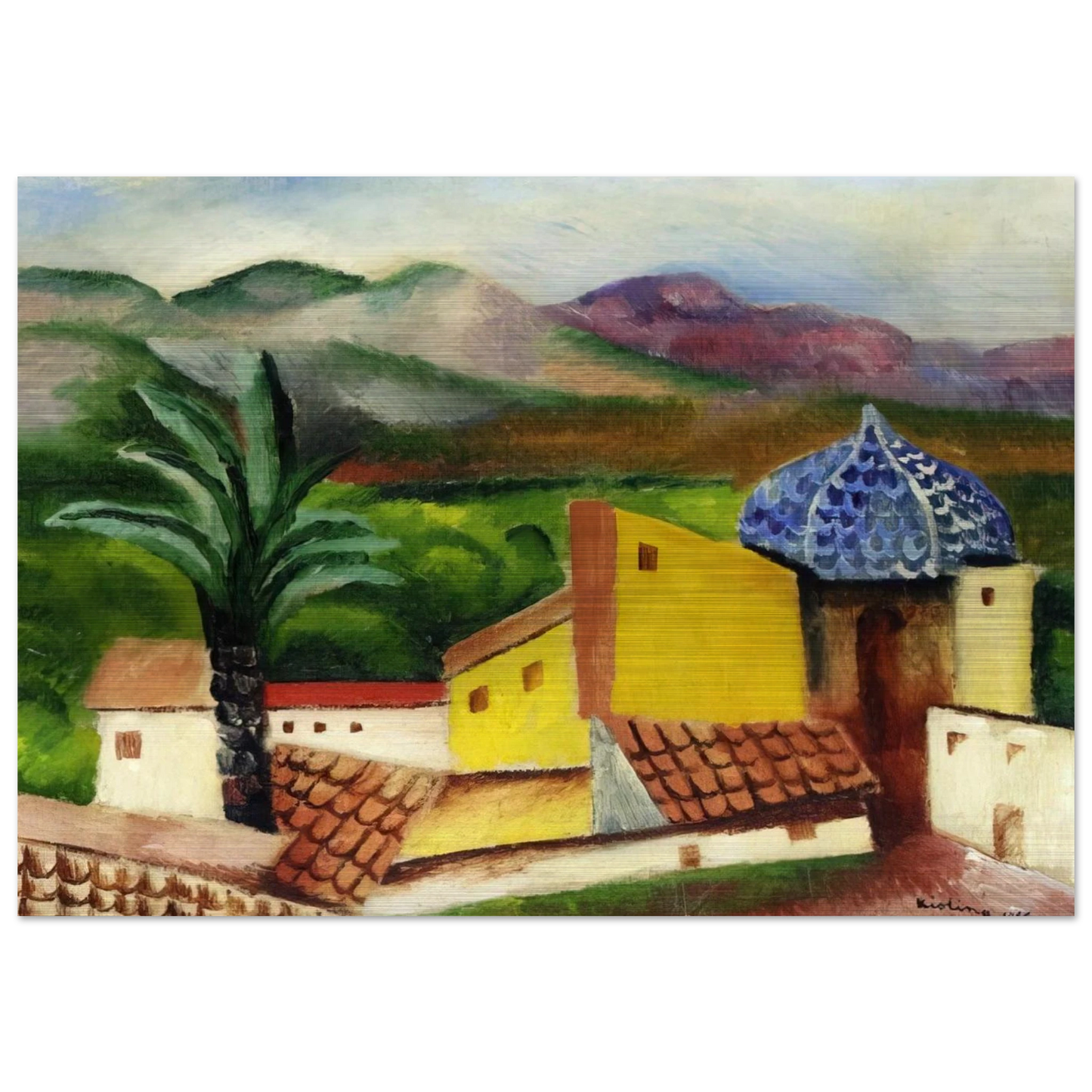 SAGUNTO 1916 - Moise Kisling Brushed Aluminum Print - 70x100 cm / 28x40 inches | Moise Kisling Aluminum Print | Moise Kisling Prints