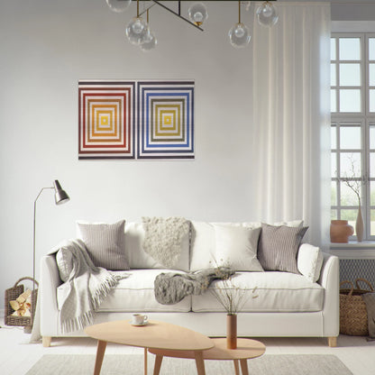 From Yellow to Violet - 1956 - Francois Morellet Brushed Aluminum Print - 70x100 cm / 28x40 inches | Francois Morellet Aluminum Print | Francois Morellet Prints
