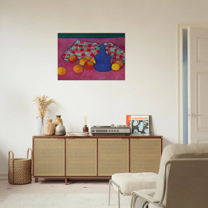 BLAUE VASE MIT ORANGEN 1908 - Alexej von Jawlensky Brushed Aluminum Print - 70x100 cm / 28x40 inches | Alexej von Jawlensky Aluminum Print | Alexej von Jawlensky Prints