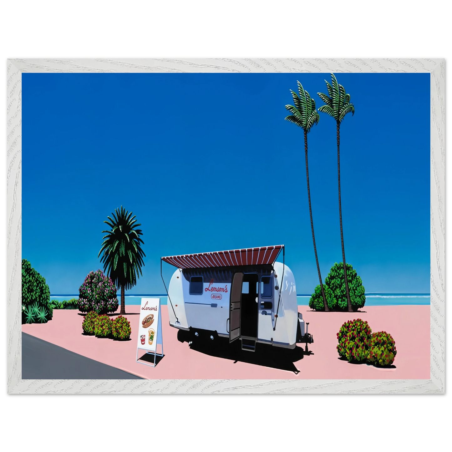 Hiroshi Nagai - Lemson's Beams Wall Art - 21x29.7 cm / 8x12" - Premium Wooden Framed Poster With Fine Art Paper - Black frame