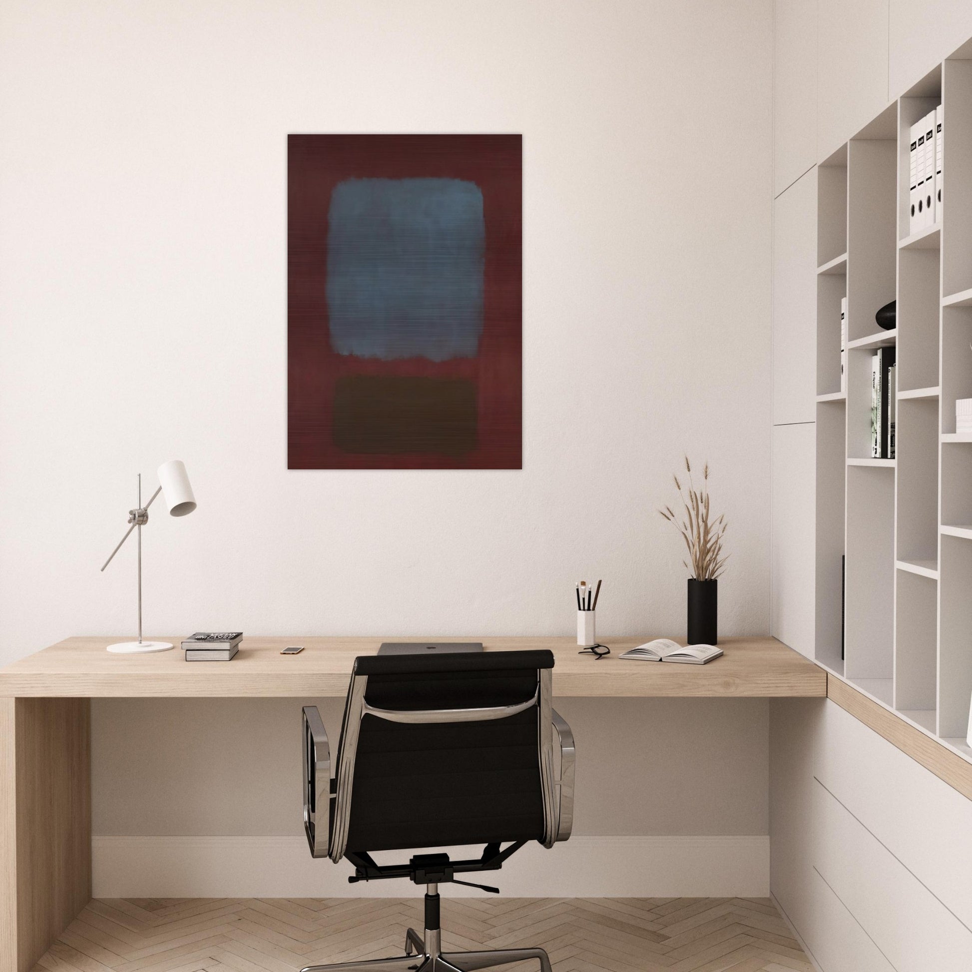 No. 37No. 19 Slate Blue and Brown on Plum - 1958 - Mark Rothko Brushed Aluminum Print - 70x100 cm / 28x40 inches | Mark Rothko Aluminum Print | Mark Rothko Prints