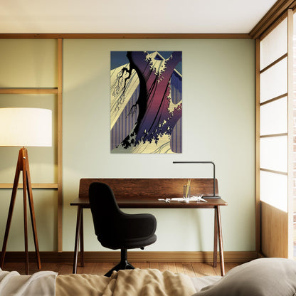 Mauve Barn - Eyvind Earle Brushed Aluminum Print - 70x100 cm / 28x40 inches | Eyvind Earle Aluminum Print | Eyvind Earle Prints