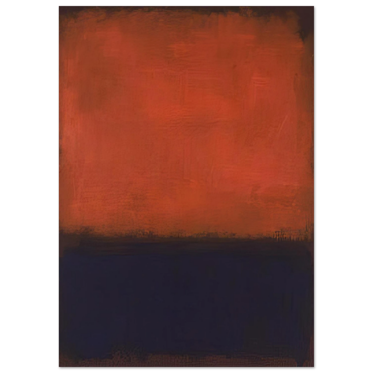 Mark Rothko - No. 14 - 1960 Wall Art - 60x80 cm / 24x32 inches - Premium Wooden Framed Poster With Fine Art Paper-canvas - Black frame