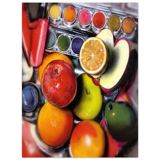 Audrey Flack - ENERGY APPLES 1980  75x100 cm / 30x40inches Fine Art Poster