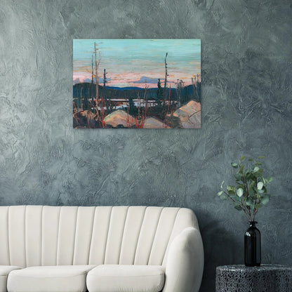 BURNT AREA WITH RAGGED ROCKS 1915 - Tom Thomson Brushed Aluminum Print - 70x100 cm / 28x40 inches | Tom Thomson Aluminum Print | Tom Thomson Prints