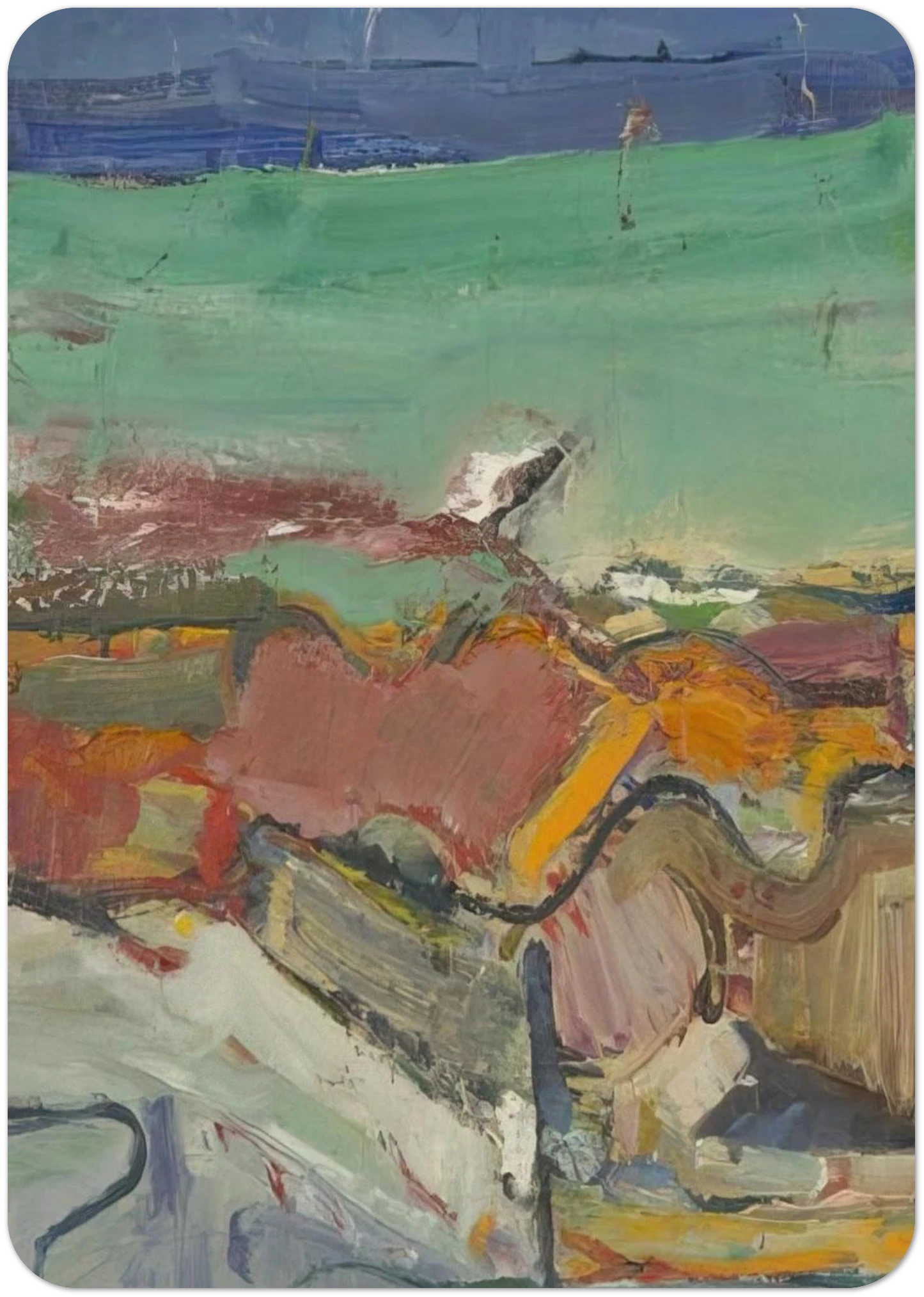 Berkeley By Richard Diebenkorn Pack of 10 Post Cards | Richard Diebenkorn Post Cards | A6 (10.5 x 14.8 cm) - 4.1 x 5.8 inches