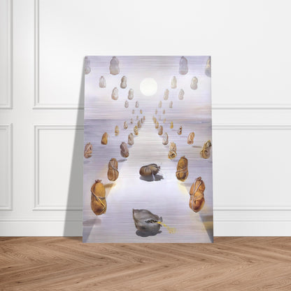THE PATH OF ENIGMAS SECOND VERSION - Salvador Dali Brushed Aluminum Print - 70x100 cm / 28x40 inches | Salvador Dali Aluminum Print | Salvador Dali Prints