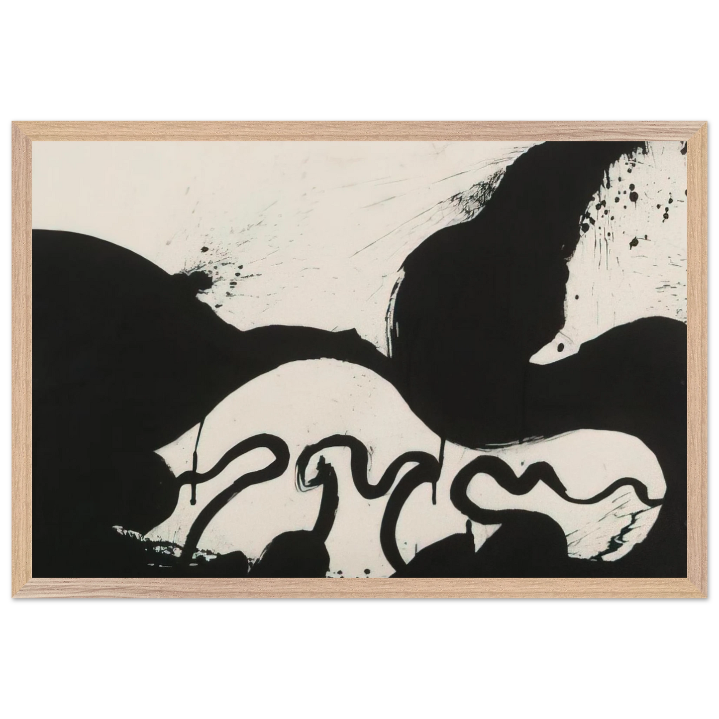 Helen Frankenthaler - Untitled - 1973 Wall art - 45x60 cm / 18x24 inches - Premium Wooden Framed Poster With Fine Art Paper-canvas - Black frame