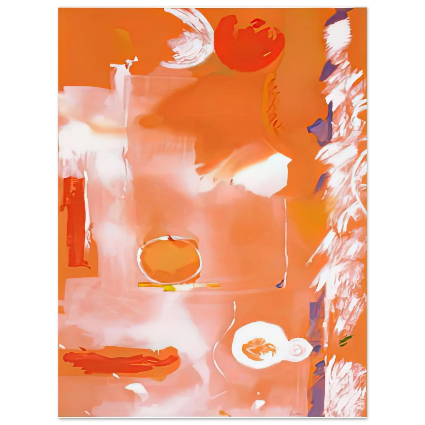 Helen Frankenthaler - Seeing the Moon on a Hot Summer Day, 1987- Wall Art - 21x29.7 cm / 8x12" - Fine Art Poster-canvas - -