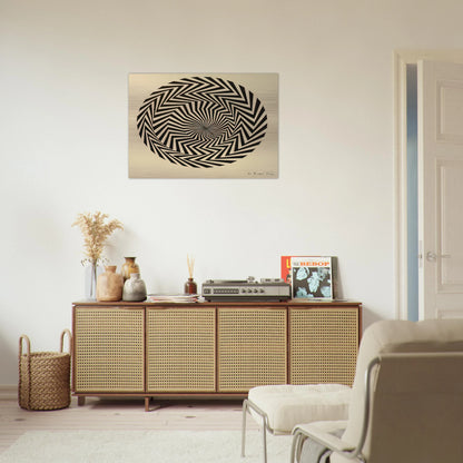 BLAZE STUDY 1962 - Bridget Riley Brushed Aluminum Print - 70x100 cm / 28x40 inches | Bridget Riley Aluminum Print | Bridget Riley Prints
