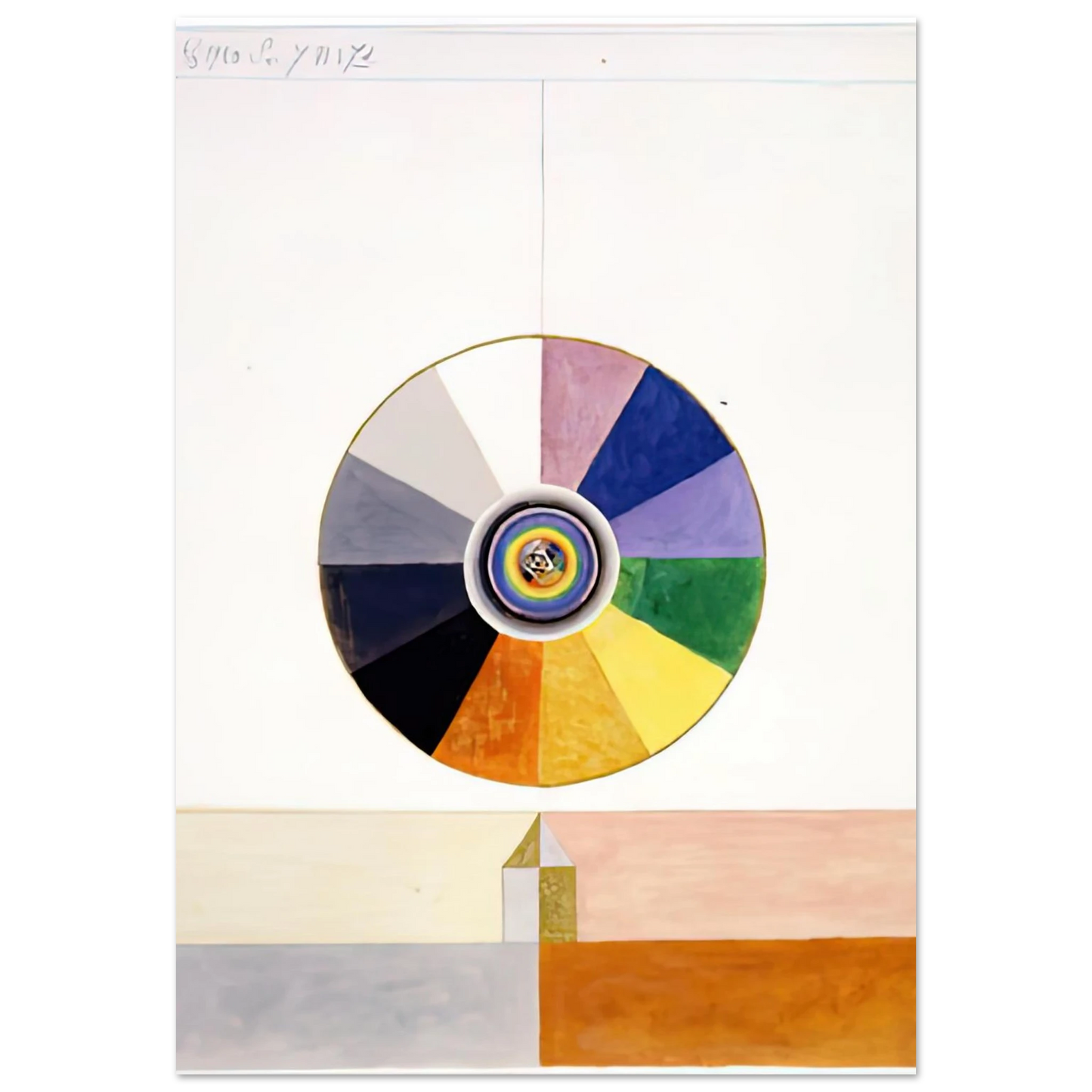 Hilma af Klint - SERIES VII NO 7D 1920 Wall art - 13x18 cm / 5x7 inches - Fine Art Poster-canvas - -