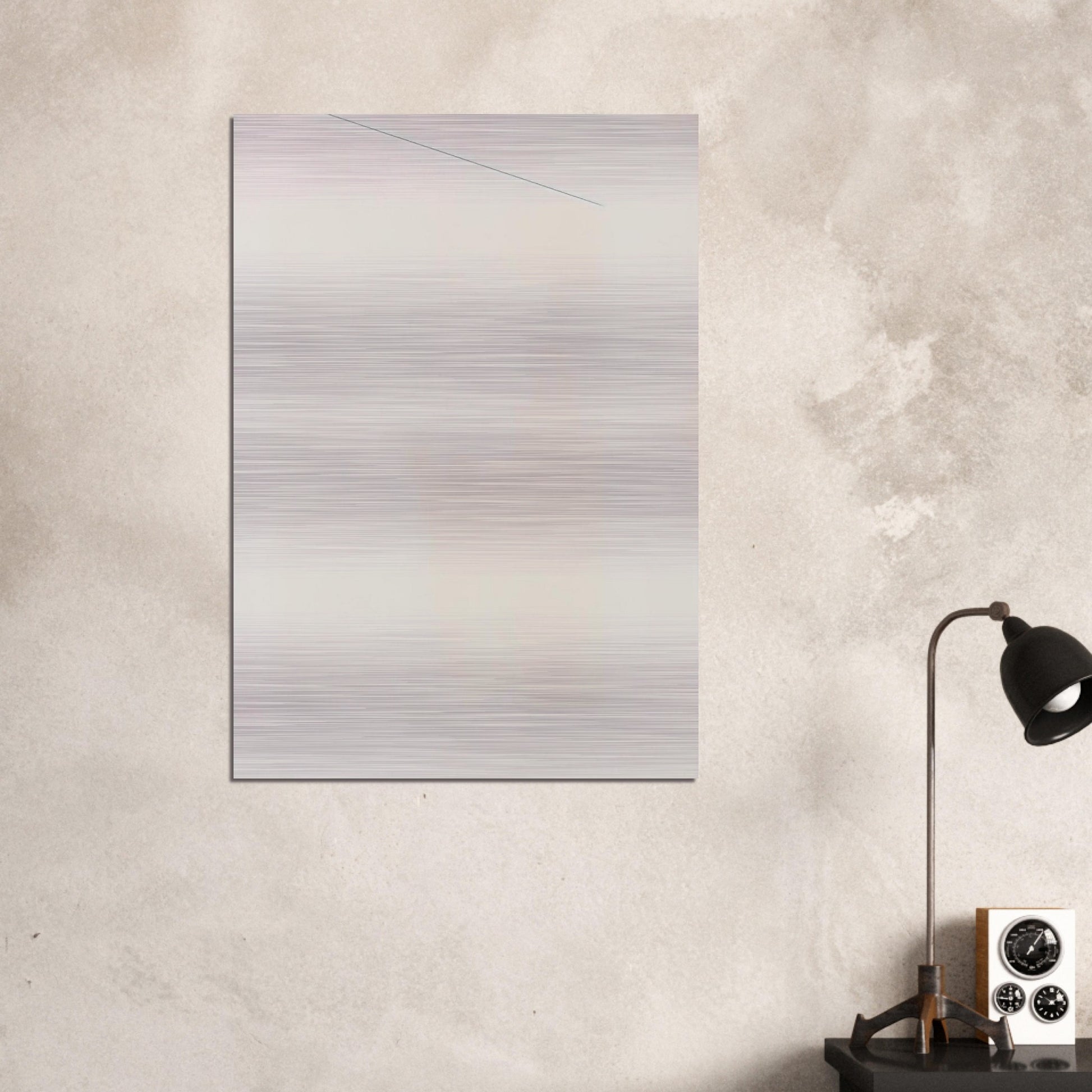 Blue Line - Robert Ryman Brushed Aluminum Print - 70x100 cm / 28x40 inches | Robert Ryman Aluminum Print | Robert Ryman Prints