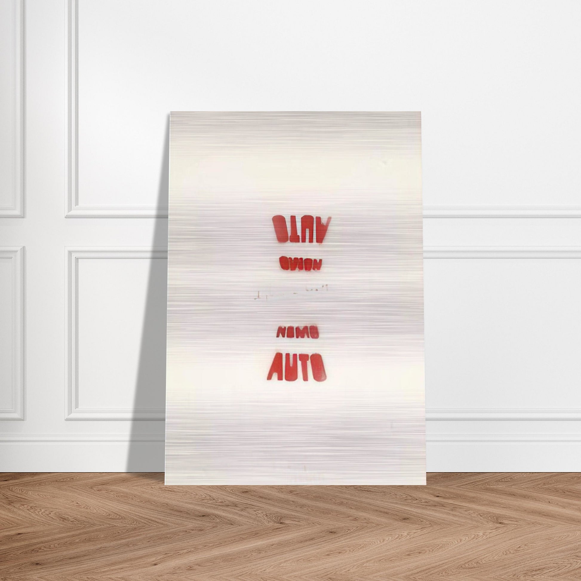 AUTO NOMO I VEDENTI 1979 - Alighiero Boetti Brushed Aluminum Print - 70x100 cm / 28x40 inches | Alighiero Boetti Aluminum Print | Alighiero Boetti Prints