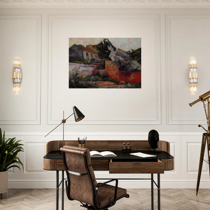 THE OUTSKIRTS OF PARIS 1918 - Diego Rivera Brushed Aluminum Print - 70x100 cm / 28x40 inches | Diego Rivera Aluminum Print | Diego Rivera Prints
