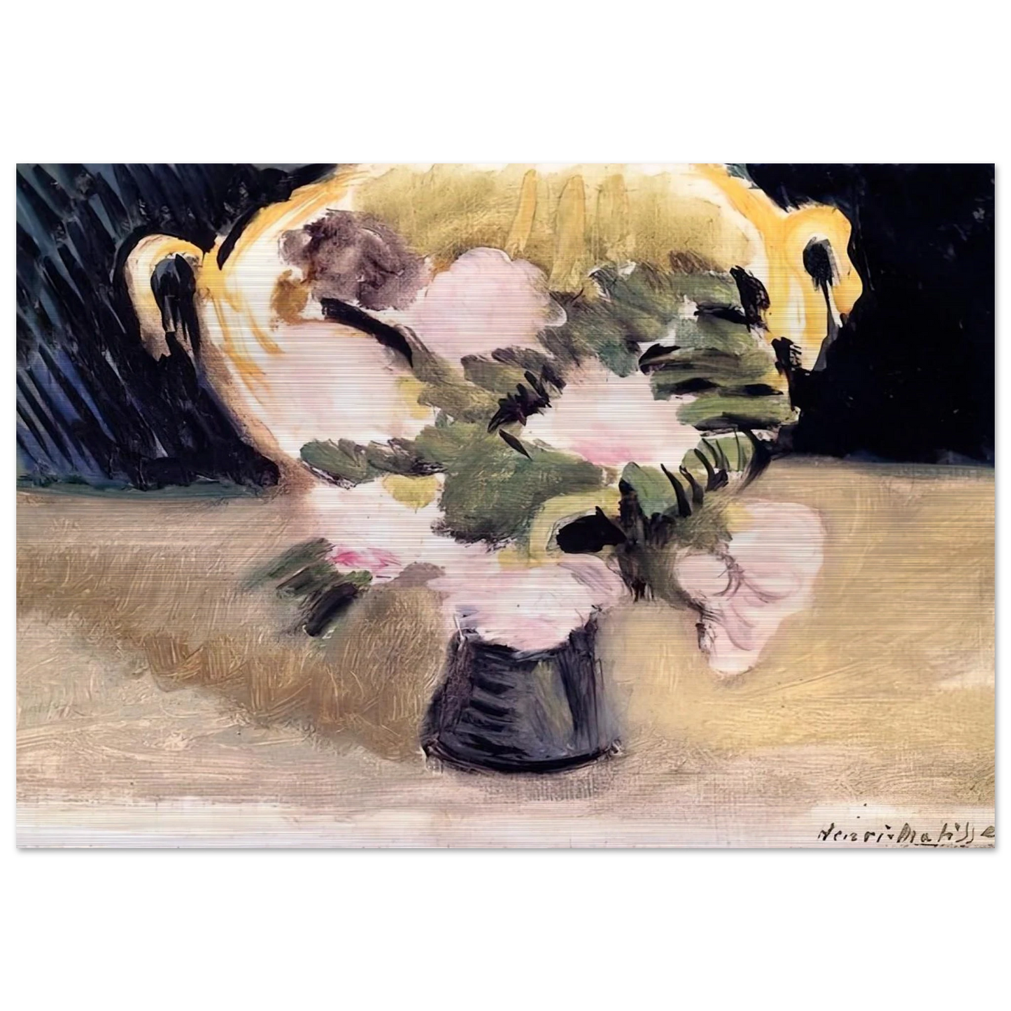 FLOWERS 1919 - Henri Matisse Brushed Aluminum Print - 70x100 cm / 28x40 inches | Henri Matisse Aluminum Print | Henri Matisse Prints