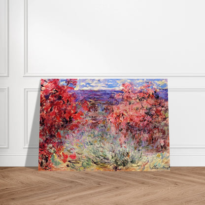 The House among the Roses - claude monet Brushed Aluminum Print - 70x100 cm / 28x40 inches | claude monet Aluminum Print | claude monet Prints
