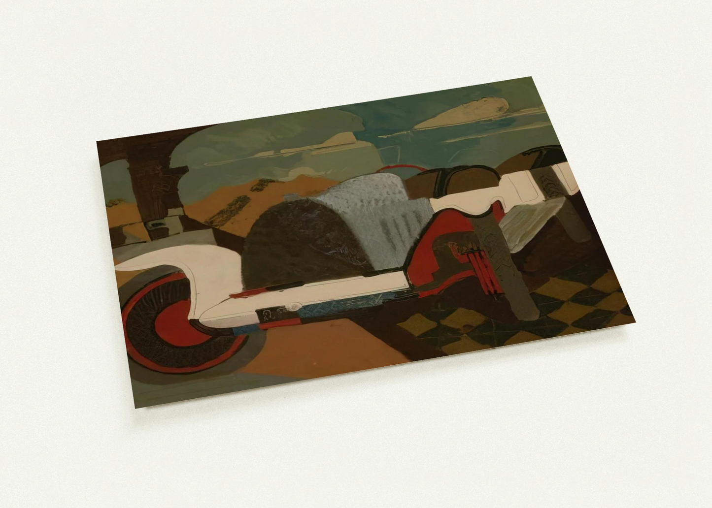 La Bugatti - 1925 By Charles Lapicque Pack of 10 Post Cards | Charles Lapicque Post Cards | A6 (10.5 x 14.8 cm) - 4.1 x 5.8 inches