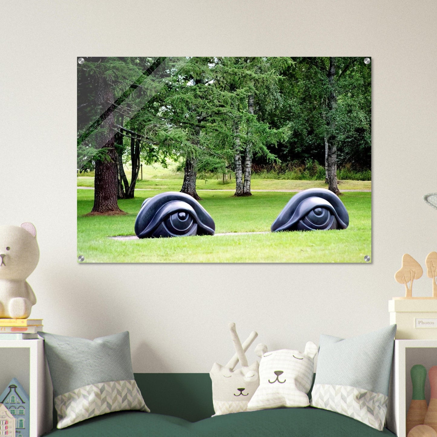 EYE BENCHES II 1997 - Louise Bourgeois Acrylic Print - 70x100 cm / 28x40″ inches