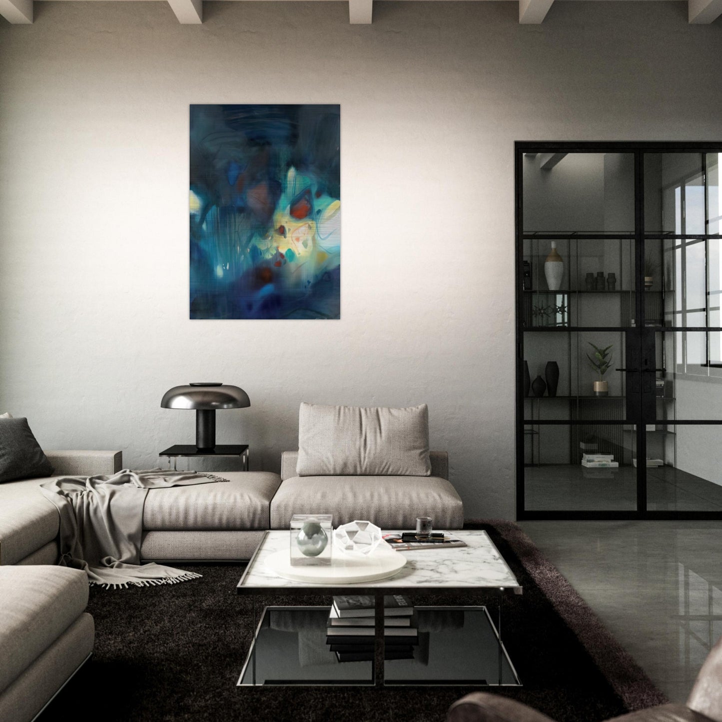 CLAIR D OBSCURITE 1988 - Chu teh Chun Brushed Aluminum Print - 70x100 cm / 28x40 inches | Chu teh Chun Aluminum Print | Chu teh Chun Prints