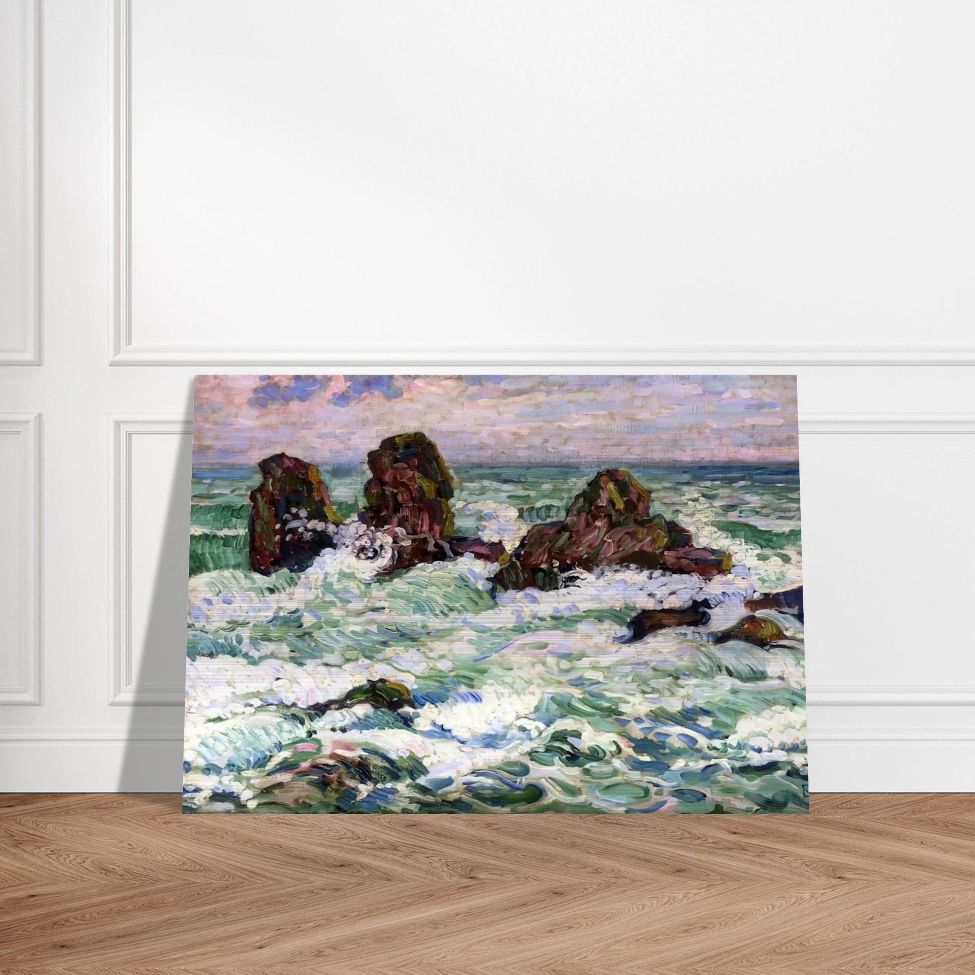 THE ROCKS 1908 - Theo van Rysselberghe Brushed Aluminum Print - 70x100 cm / 28x40 inches | Theo van Rysselberghe Aluminum Print | Theo van Rysselberghe Prints