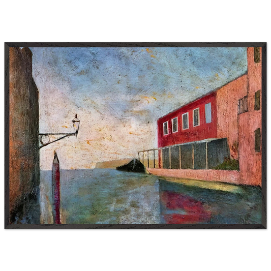 Untitled N19 - Carlo Carra 70x100 cm / 28x40 inches Framed Art Print – Black Wooden Frame